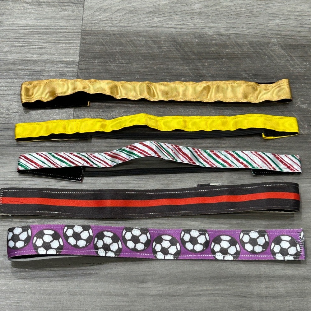 Lot of 5 Brady Bands Non-Slip Athletic Headbands